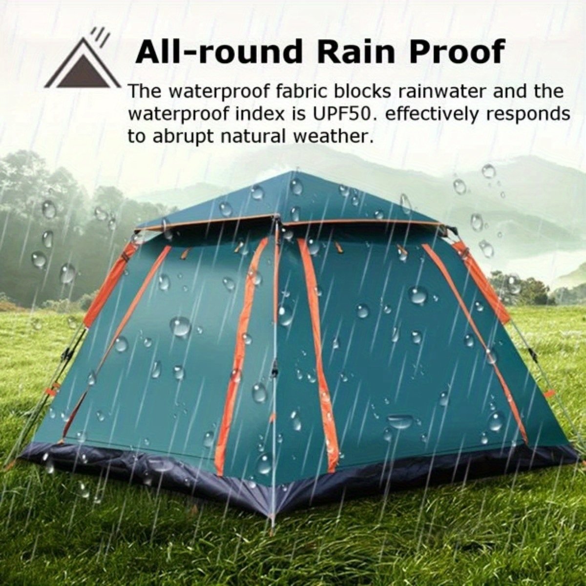 2-3 Person Camping Tent Outdoor Foldable Waterproof Tent with 2 Mosquito Nets Windows Carrying Bag for Hiking Climbing Adventure Fishing 2-3 Person Camping Tent Outdoor Foldable Waterproof Tent with 2 Mosquito Nets Windows Carrying Bag for Hiking Climbing Adventure Fishing
